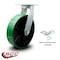 Service Caster 10'' Heavy Duty Green Poly on Cast Iron Wheel Swivel Caster with Swivel Lock CRAN-SCC-KP92S1030-PUR-GB-BSL - alternate 4